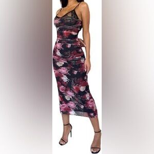Floral Print Sleeveless spaghetti strap Dress
